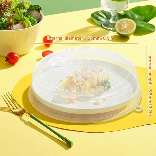 Microwave Splatter Cover, PP Microwave Plate With Steam Vents Food Cover Splatter Shield with Easy-Grip Handle for Microwave Oven(Small Size)