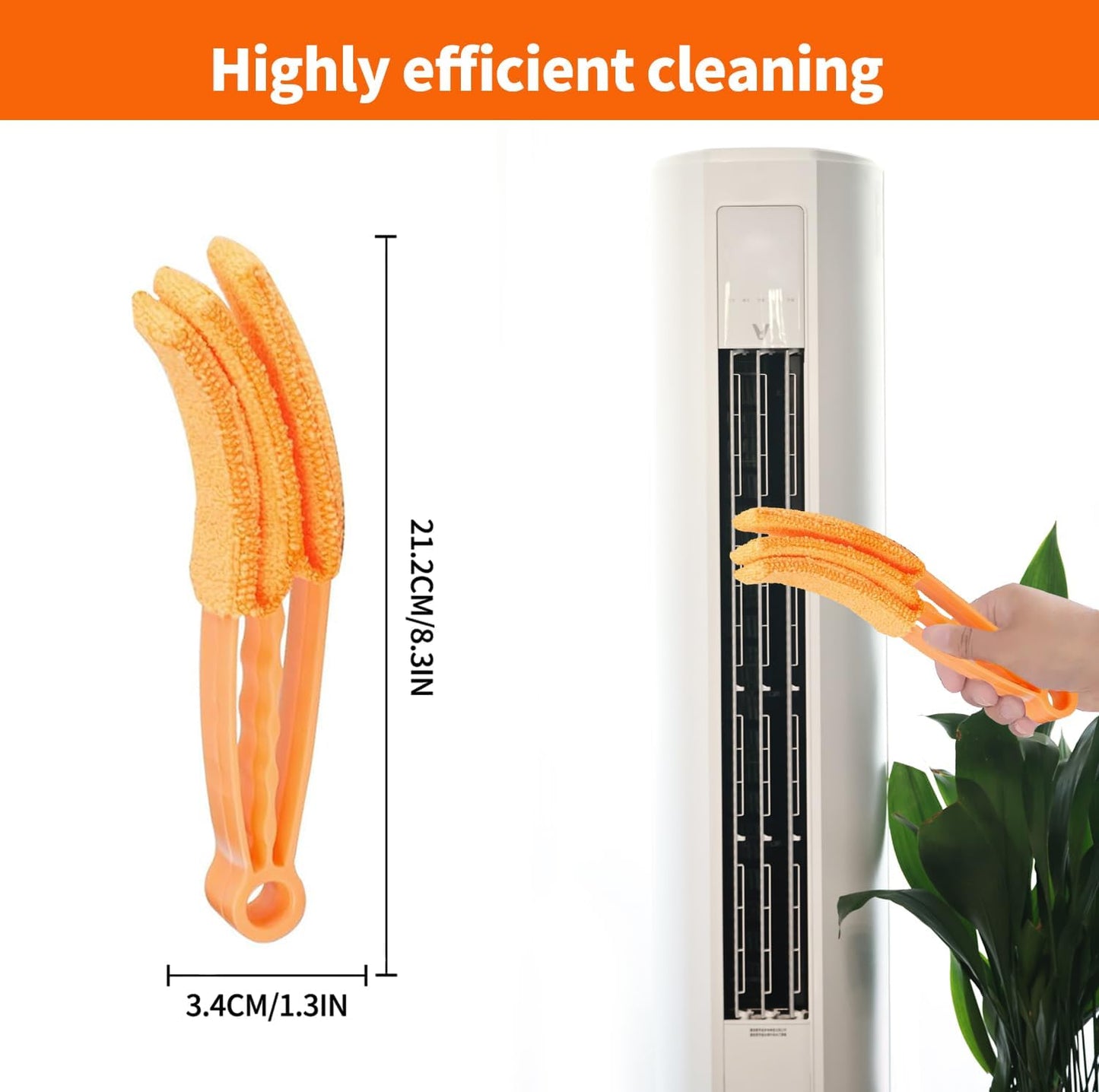 6 Finger Blind Cleaner Duster Tool, LZJPECES Window Blinds Cleaner with 6 Reusable Microfiber Covers for Venetian, Wood, Vinyl Blinds, AC Vents, Window Sills & Tracks