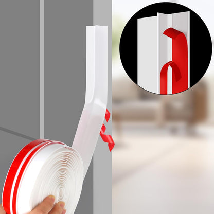 Benory T-Shaped Silicone Door Weather Stripping, Clear, 1.38" W x 20 ft | T-shaped design helps the seal stay in place on door frames while reducing drafts, energy loss, and outside noise