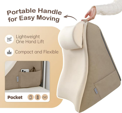 Vekkia 21” Back Rest Pillow with Dual-Layer Foam for Reclining and Sitting
