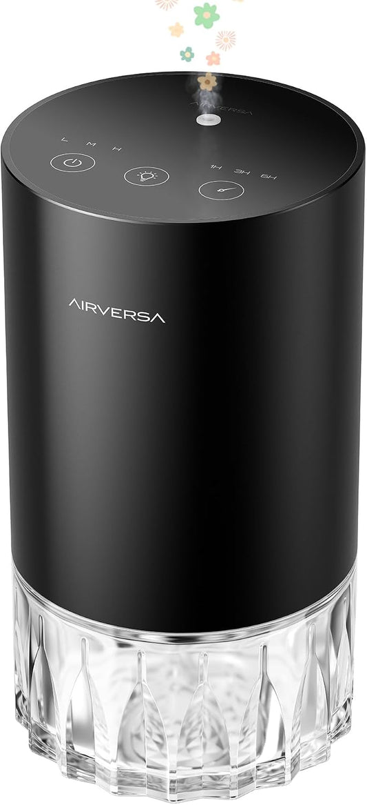 Airversa RD1 Waterless Diffuser for Essential Oil for Home, Room, Black