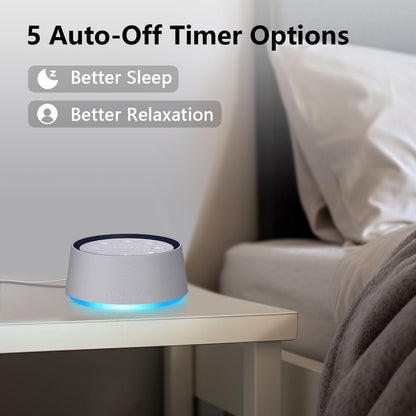 White Noise Alarm Clock Sound Machine for Bedroom Small Brown Noise Machine with 30 Soothing Sound Plug in Bedside Clock with NightLight Battery Backup 15 Wake up Sound Clock for Kids Heavy Sleeper