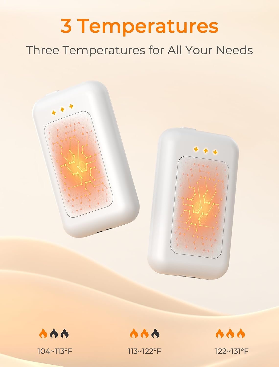 Electric Hand Warmers Rechargeable, Rechargeable Hand Warmer, Portable Hand Warmer for Outdoor Camping Hunting Golf Accessories, Gifts for Women Men