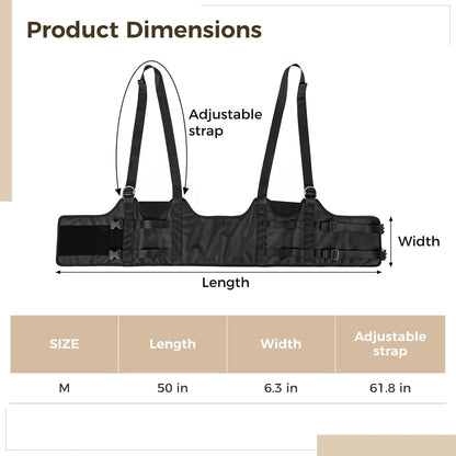 Back Stretcher for Home Use, Spine Decompression Belt for Pain Relief, Adjustable Back Stretching Belt, Back Pain Relief, Neck and Waist Posture Correction, Black M Size