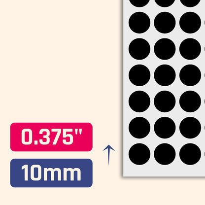 3000 Pieces, Small Colored Dot Round Stickers Labels - 10 Colors, 0.375"