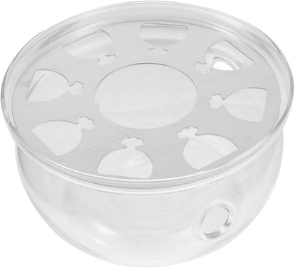 ABOOFAN Vintage Glass Teapot Warmer Retro Tea Stove Base for Heat Preservation Elegant Teapot Heating Tool for Home Office and Teahouse Use