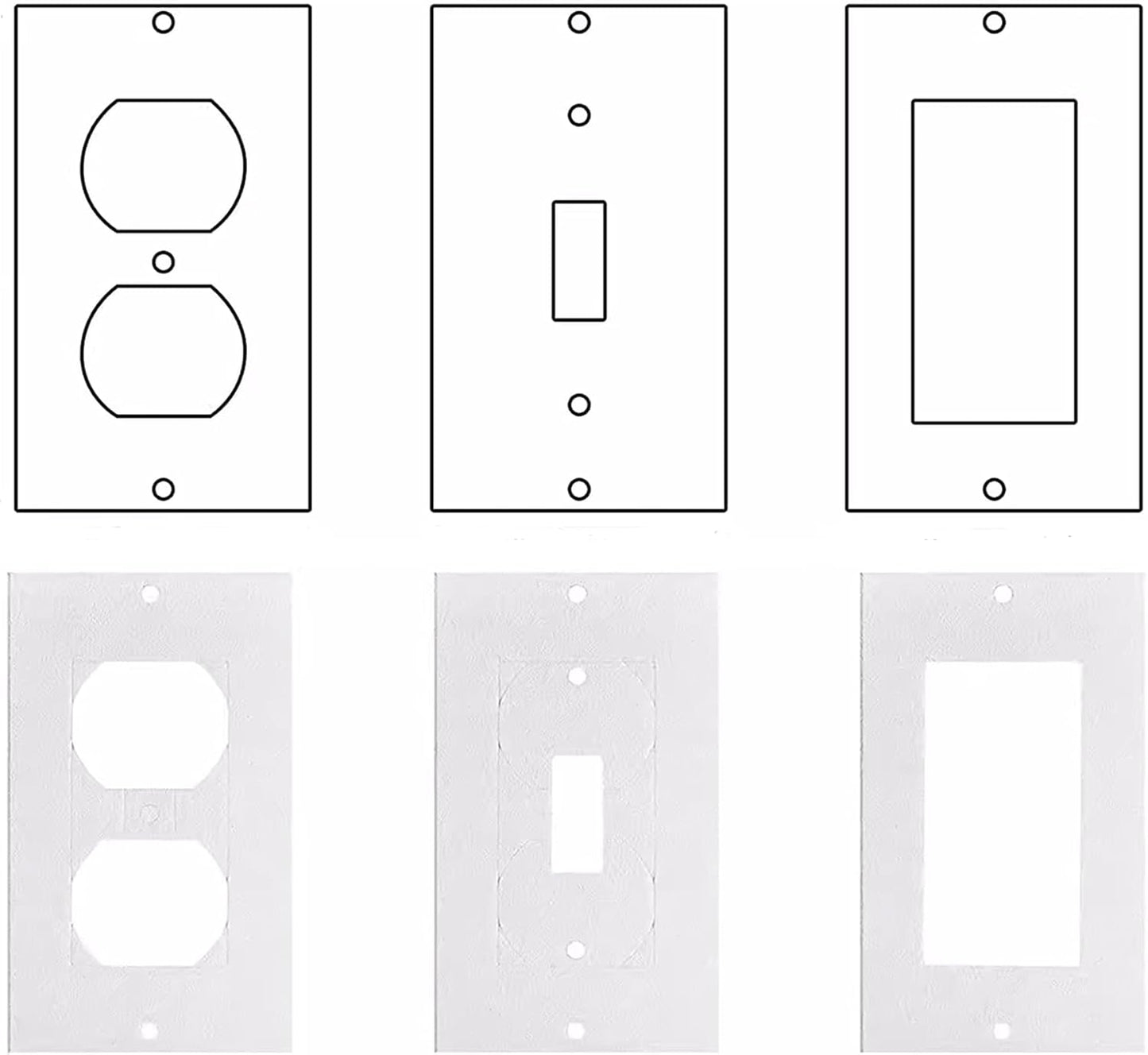 40PCS Wall Insulation Outlet Insulators Draft Sealers, Switch Plate Insulation EVA Foam Gasket for Wall, Light, Switch Socket