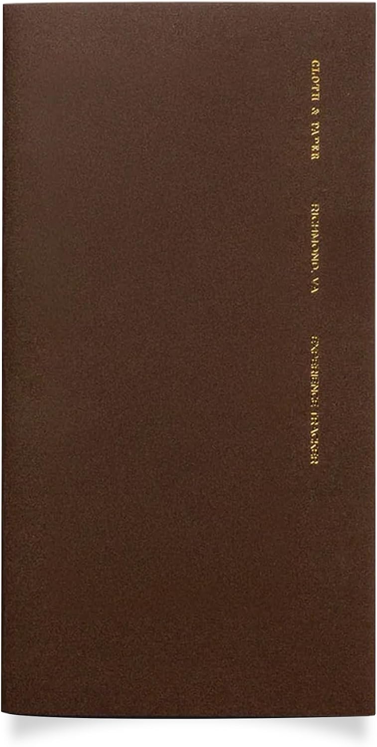 Cloth & Paper Travel Notebook | Daily Wellness Planner – Smoked Salt | Pocket Plus Wellness Planner 3.2" x 6" | Habit Tracker & Self Care Journal for Goals, Gratitude & Reflection – Soft Touch Cover