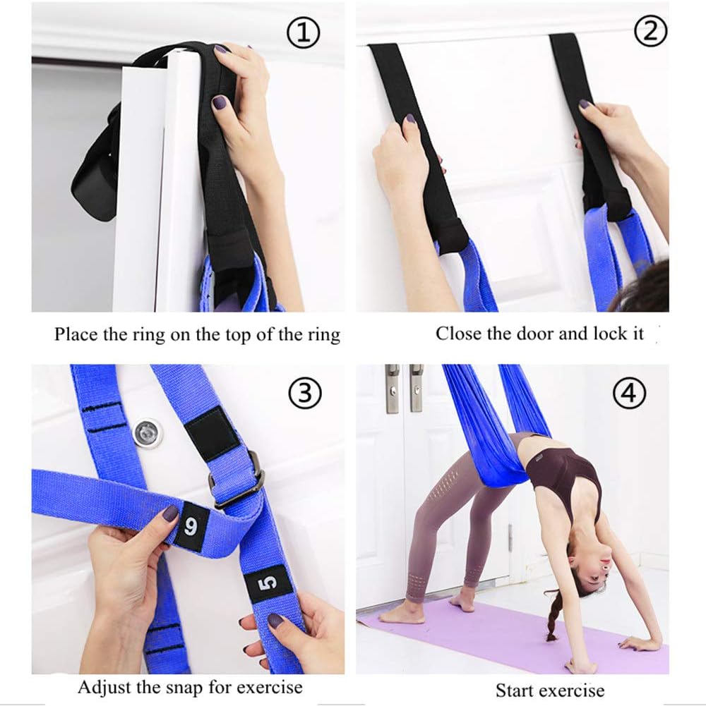 TOCO FREIDO Waist Back Leg Stretch Strap/Yoga Fitness Band, Leg Stretching Assist Trainer, Yoga Stretcher, Back Bend Split Inversion Strap for Fitness, Dance, Ballet, Gymnastics