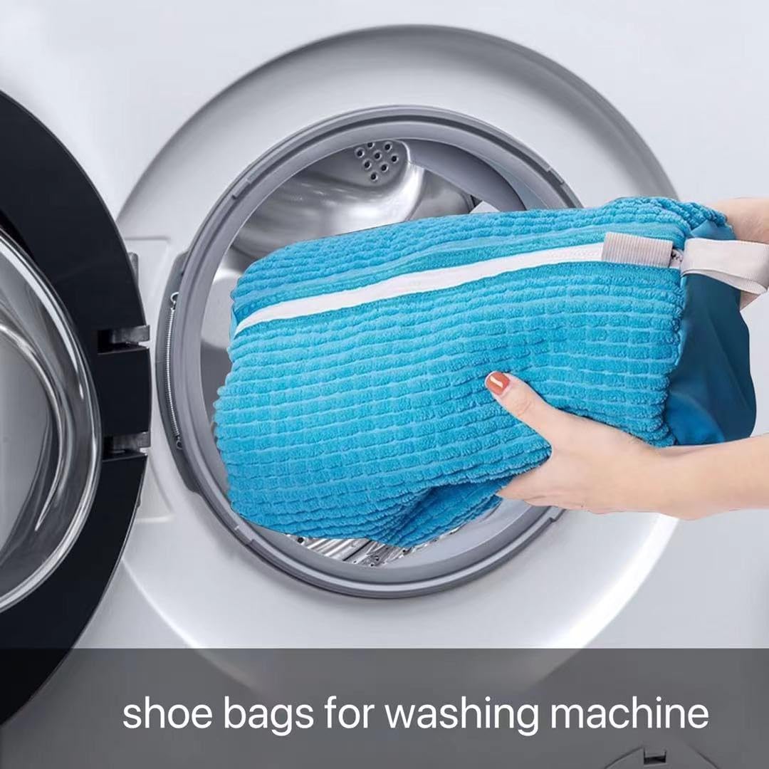 2Pcs Shoe Washing Machine Bag Laundry Shoe Bags for Washing Machine, Shoe Washing Bag Shoe Laundry Bag for Washer and Dryer Reusable Shoe Washing Bags (Grey)