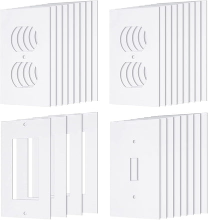 Tondiamo 30 Pcs Outlet Insulation Pads Wall Plates Weatherproof Outlet Sealers for Stopping Air Leaks Save Energy Insulators for Switch Plate Foam Switch Sealer