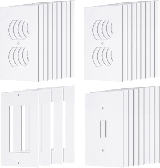 Tondiamo 30 Pcs Outlet Insulation Pads Wall Plates Weatherproof Outlet Sealers for Stopping Air Leaks Save Energy Insulators for Switch Plate Foam Switch Sealer