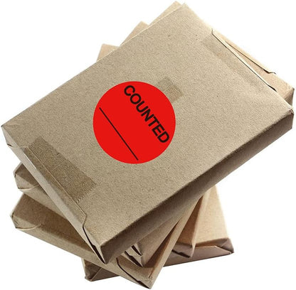 Counted Stickers Counted Inventory Control Label Counted Shipping Labels | 2 Inch Round Circle Counted Stickers for Round Adhesive Writable Inventory Control Shipping and Inventorys 500 Pcs