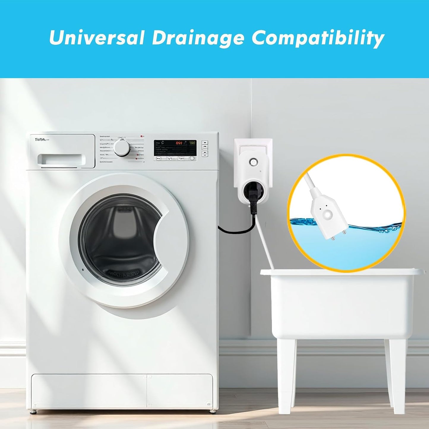 Smart Leak Detection Sensor | Water Leak Alarm with Real-Time Alerts for Home, Office & Basement Protection