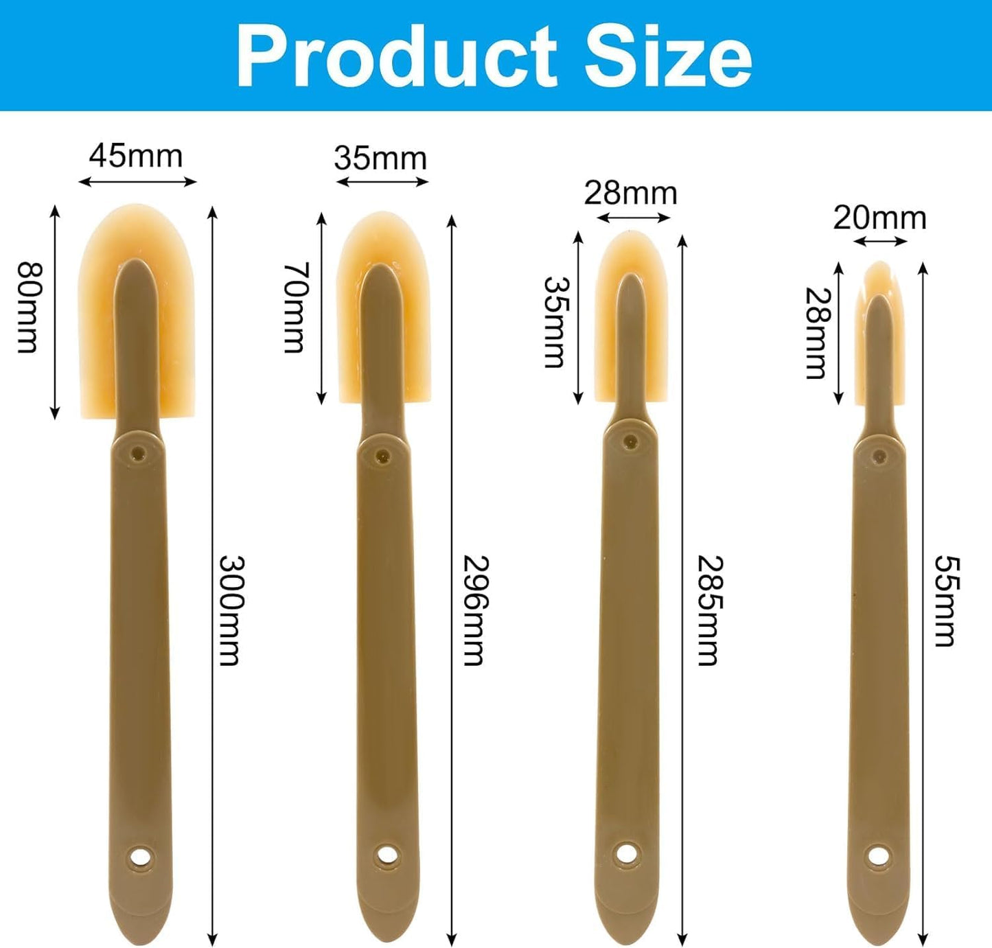 6pcs Caulking Tool Reusable Sealant Spatula Spreader 2 Sizes Silicone Caulk Finishing Set Tool Multifunctional Caulking Remover/Smoothing Tool Applicator for Tiles Brick Kitchen Bathroom