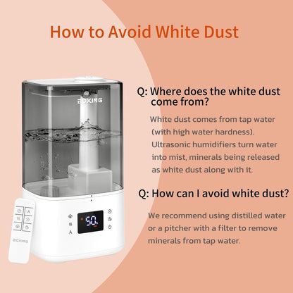 BOXING 4.5L Warm&Cool Mist Humidifier, Humidistat, Auto Mode, Remote,Timer