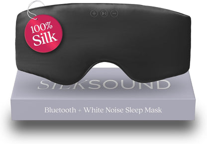 SilkSound Bluetooth Sleep Mask, 100% Mulberry Silk Headphones for Sleeping