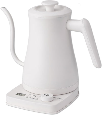 1.0L 1500W Gooseneck Electric Kettle - Stainless Steel Interior - Rapid-Boil - Auto Shut-Off, Boil-Dry Protection, Temperature Control, LED Indicator - Black by The Display Guys