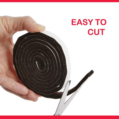 Self Adhesive Felt Furniture Pads: Furniture Sliders for Hardwood Floors, Chair Leg Floor Protectors, Heavy Duty Felt Strip Roll for All Hard Surfaces, 1/2" x 60" Roll, Beige
