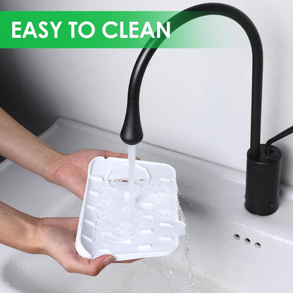 Dimeho Sink Faucet Splash Guard Mat Silicone Soap Dish Pad Faucet Handle Drip Catch Sponge Holder Sink Protector Trays for Bathroom Kitchen Countertop Gadgets Accessories