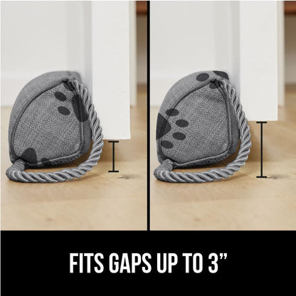 GORILLA GRIP Door Draft Stopper for Bottom of Doors, Cold Air Insulation Sweep, Weather Stripping Seal Noise, Soundproofing, Warmth Sealer, Easy Install Gap Filler, Home Essentials, 32 Inch, Gray