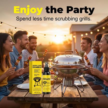 Grill Cleansing Spray, BBQ Cleaner Multi Purpose Kitchen Degreaser, Oven Stove Air Fryer Cleaning Fluid for Stubborn Burnt Grease Stains Indoor Outdoor Home Cooking Surfaces