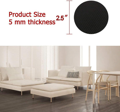 Non Slip Furniture Pads -56 pcs（1+2）” Furniture Grippers, Non Skid Furniture Legs,Self Adhesive Rubber Furniture Feet, Anti Slide Furniture Hardwood Floor Protector for Keep Couch Stoppers