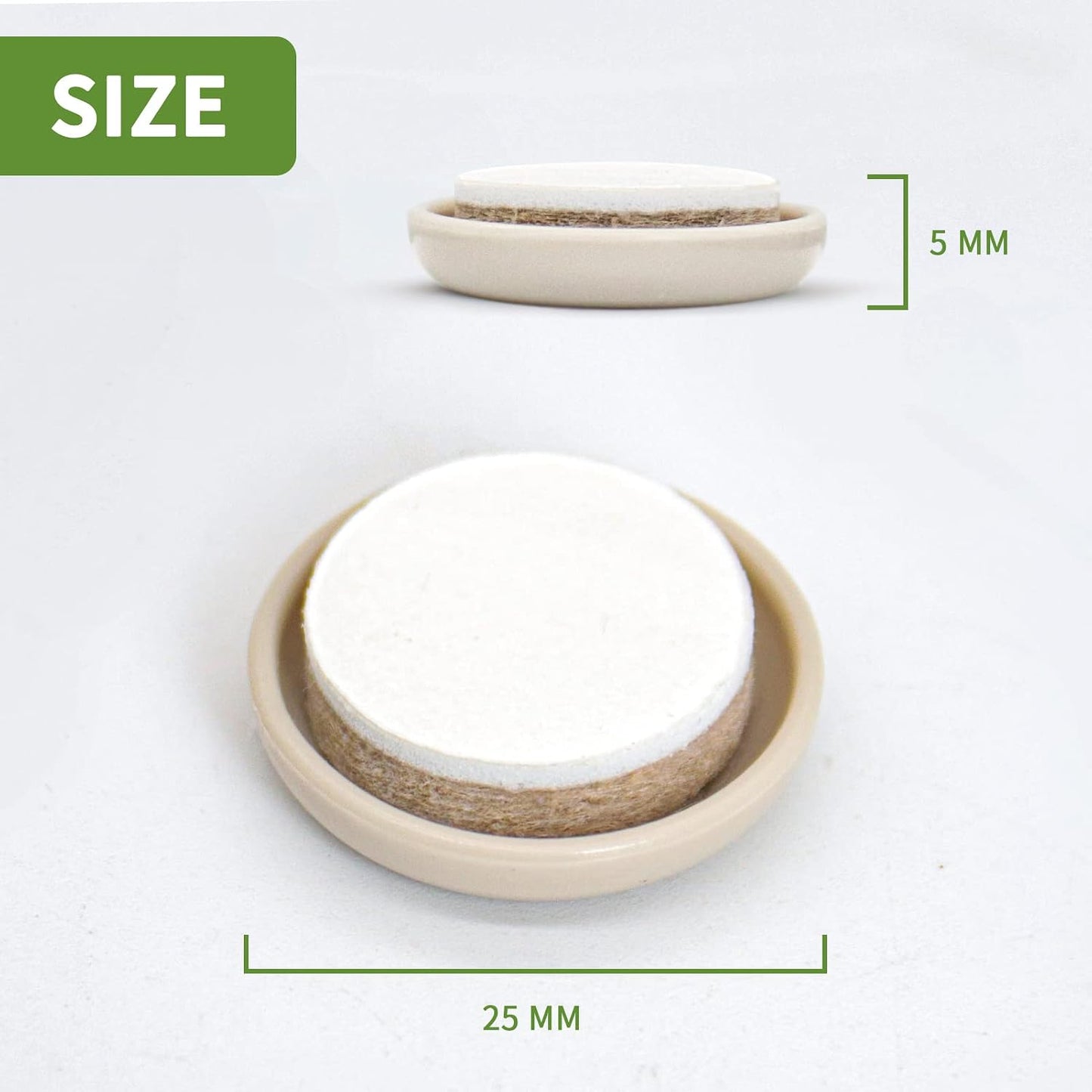 Furniture Sliders for Carpet 8 PCS - 3 1/2" Beige | Furniture Moving Sliders, Chair Leg Floor Protectors, Carpet Sliders for Furniture - Move Your Furniture Easily & Safely