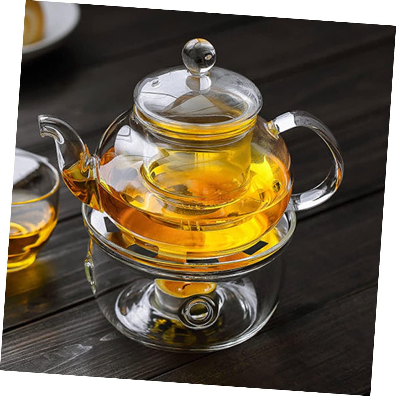 Electric Tea Kettle Base Glass Teapot Stand Insulated Heating Pad Stylish Glass Base for Stovetop Tea Pot