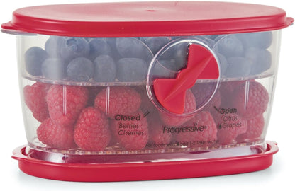 PrepSolutions Fresh Fruit & Vegetable Keeper, Green – Airtight Container with Vent for Prolonged Freshness | Airtight Storage Container Features Adjustable Vent for Prolonged Freshness, BPA-Free and Dishwasher Safe