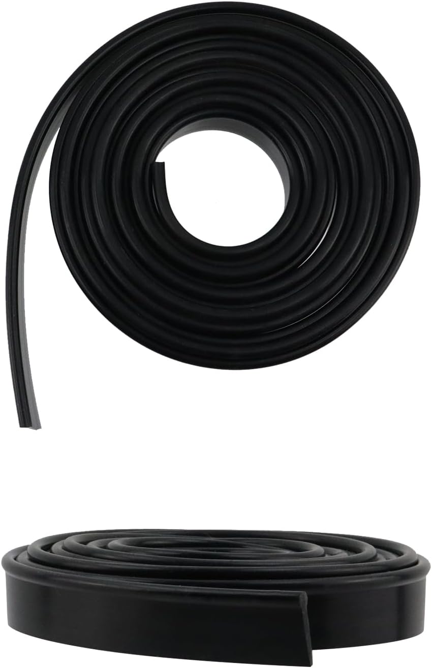 Oedema 118 Inch Shower Door Bottom Seal Strip, Black | Silicone, Waterproof, Shower Sweep Weather Stripping, for House and Glass Doors