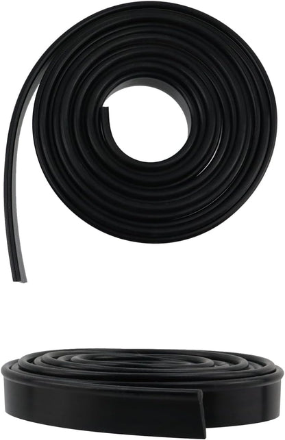 Oedema 118 Inch Shower Door Bottom Seal Strip, Black | Silicone, Waterproof, Shower Sweep Weather Stripping, for House and Glass Doors