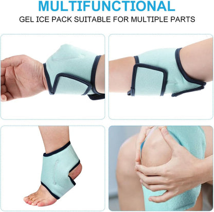 Ankle Ice Pack Wrap Reusable Gel Packs Ankle Brace Ice Pack Hot Cold Therapy Compression for Sprain Swelling Ankles Achilles Tendonitis Plantar Fasciitis Pain Relief