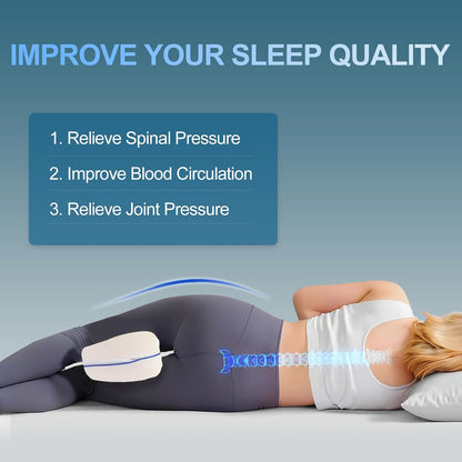 Knee Pillow for Side Sleepers Leg Memory Foam Pillow Side Sleeping Soothing Relief for Back, HIPS, Knees, Joints, Nerves and Muscle Discomfort Relief (Grey, Small)