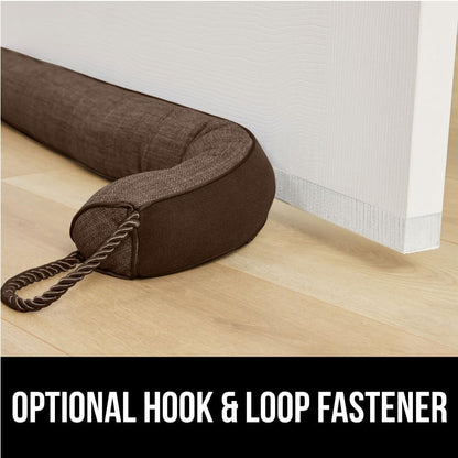 GORILLA GRIP Door Draft Stopper for Bottom of Doors, Cold Air Insulation Sweep, Weather Stripping Seal Noise, Soundproofing, Warmth Sealer, Easy Install Gap Filler, Home Essentials, 32 Inch, Gray
