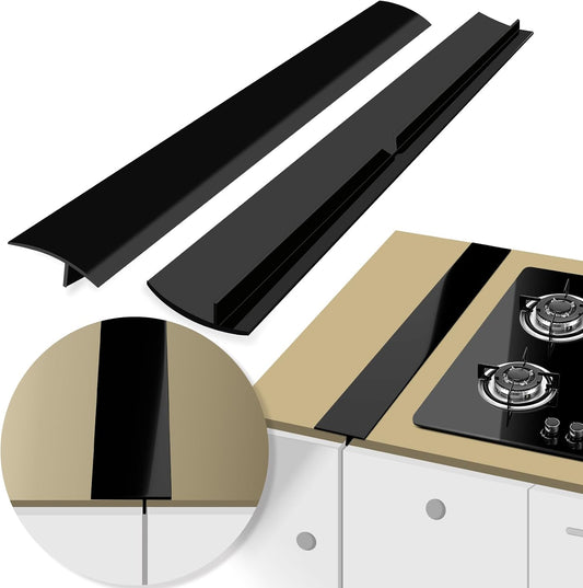 CARGEN 21 Inch Silicone Stove Counter Gap Cover Filler 2PK Black