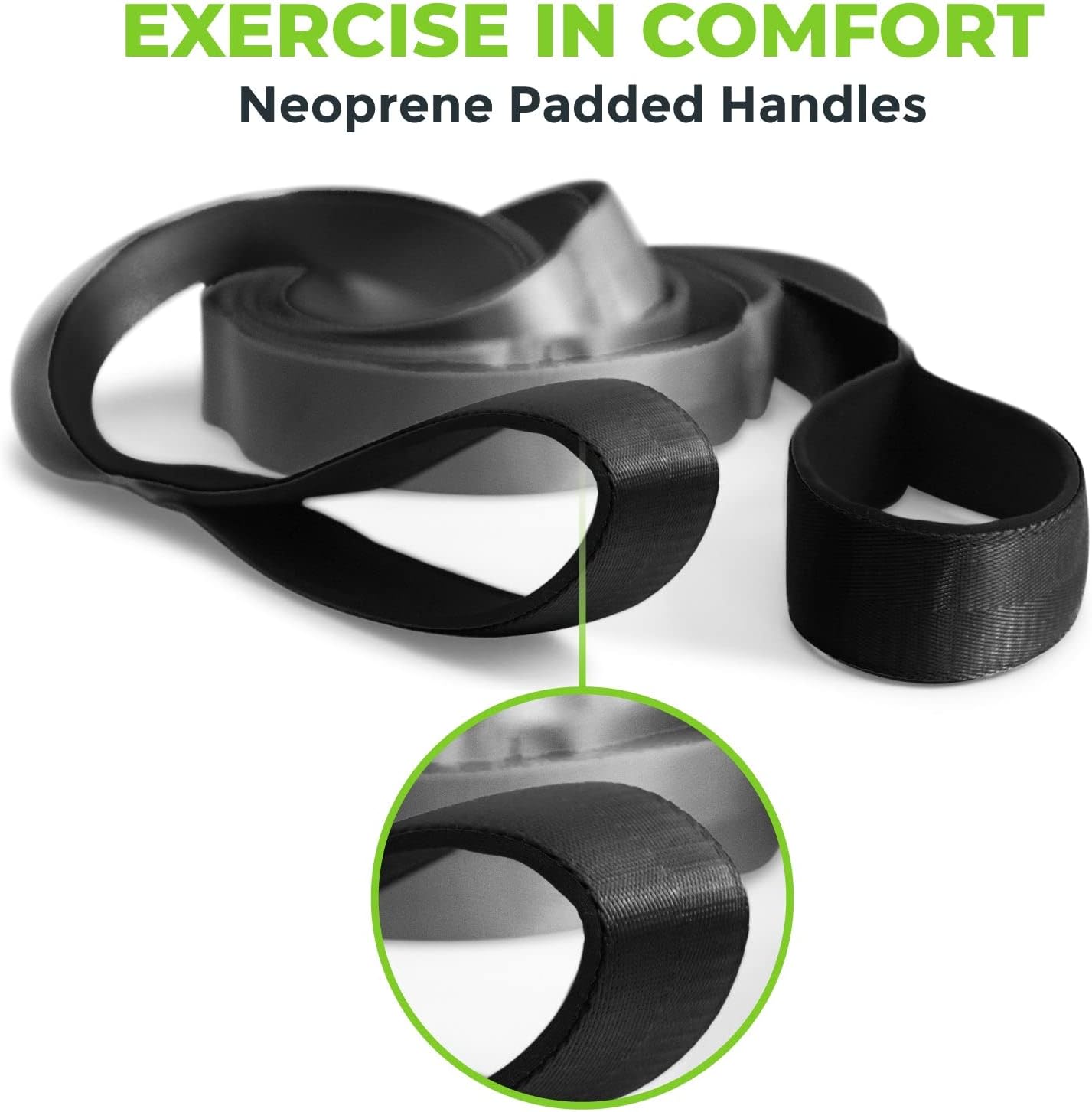 Stretching Strap for Physical Therapy, 12 Multi-Loop Stretch Strap 1.5" W x 8' L, Neoprene Handles, Physical Therapy Equipment, Yoga Straps for Stretching, Leg Stretcher.