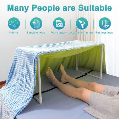 Blanket Lifter for Feet Foot Sheet Lifters of Bed Lift Holder Foot Cradle Bar Blanket Tent Hospital Sheets Support Riser for Leg Knee Ankle Arthritis Neuropathy Surgery Recovery Protector（Portable）