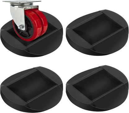 Furniture Stopper, 4 Pack 3"x3" Wheel Stoppers Bed Stoppers Furniture Caster Cups - Premium Solid Rubber Caster Cups Fits to All Floors & Wheels of Sofas, Beds, Chairs, Prevents Scratches