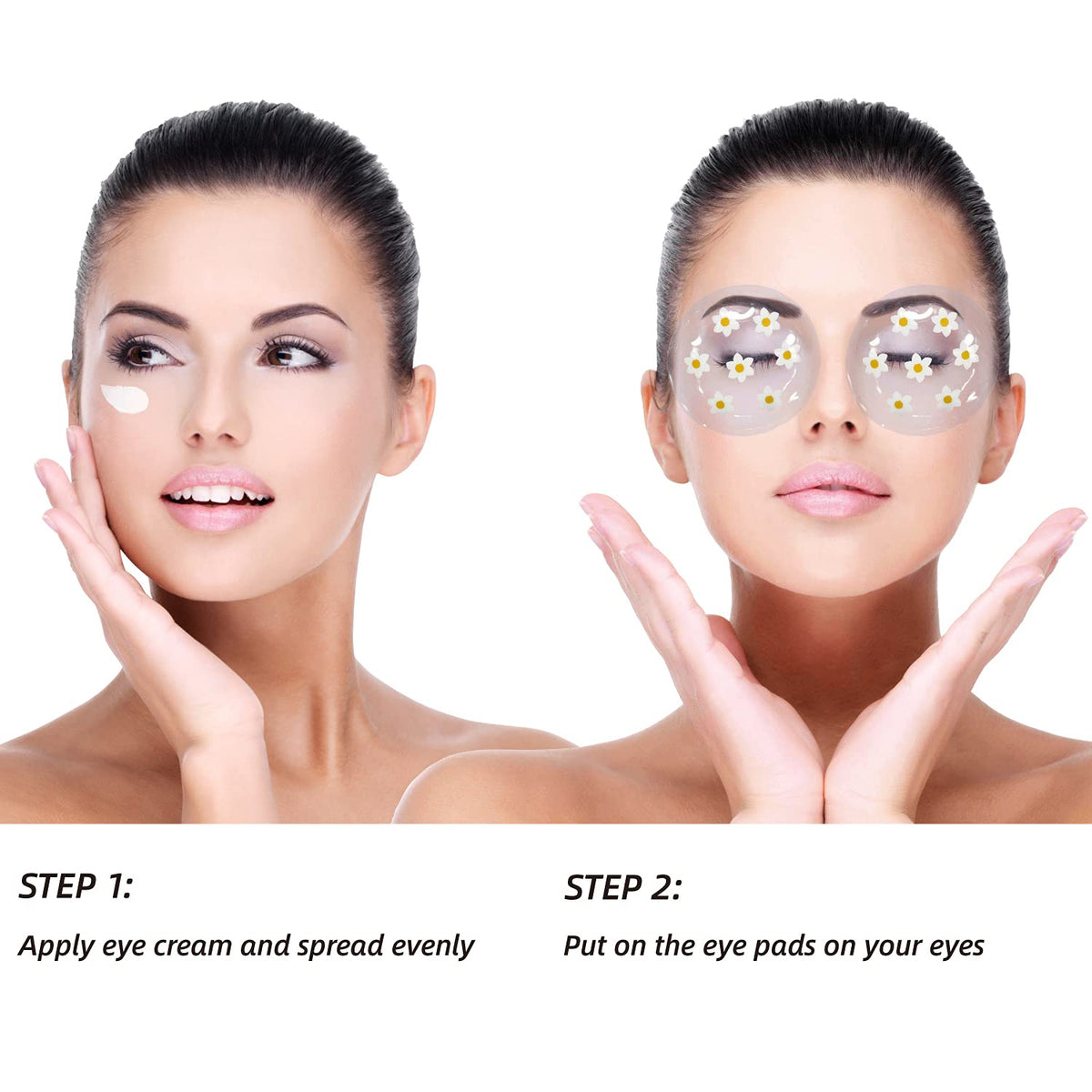 ZNÖCUETÖD Gel Ice Pack Reusable Cooling Eye Pads and Under Eye Patches