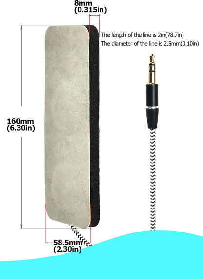 Pillow Speaker Wired for Sleeping, Black Grey