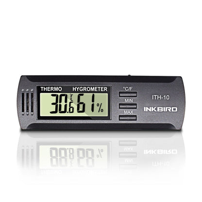 Inkbird ITH-10 Digital Thermometer and Hygrometer Temperature Humidity Monitor for Aging Box Guitar Ukulele