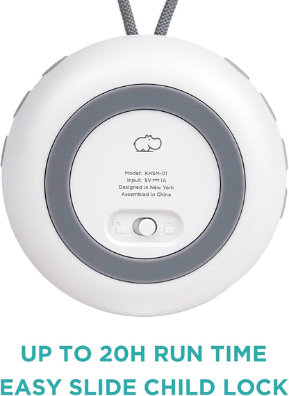 LittleHippo White Noise Machine | Portable Sound Machine for Babies, Kids, Adults | Sleep Soother | 19 Soothing Sounds | Long Battery Life | Travel, Registry, Baby Shower, Gift