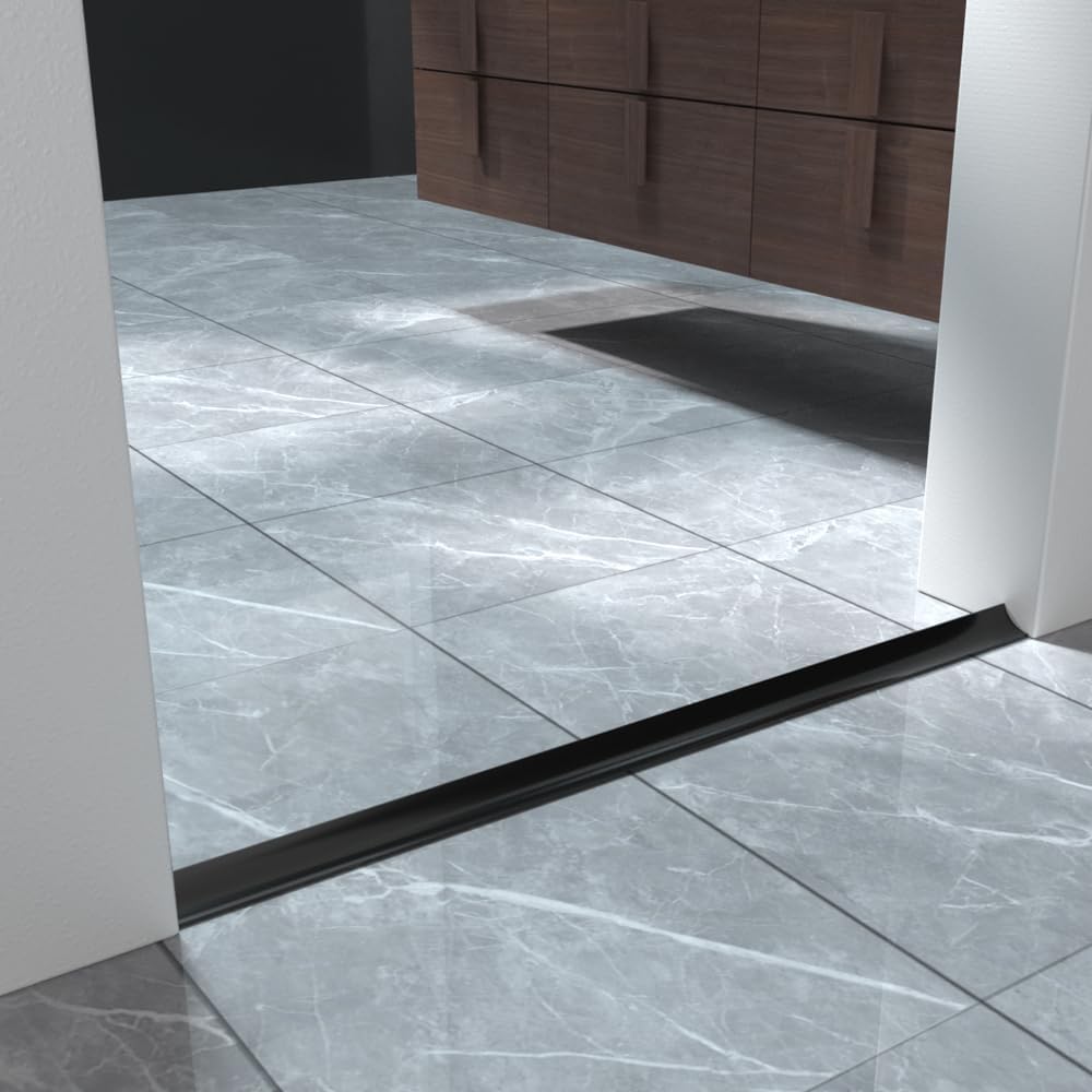 39 Inch Shower Threshold Water Dam Barrier,Transparent | Flexible Silicone Shower Door Bottom Seal for Water Stopper,Self Adhesive Water Blocker for Bathtub Countertop