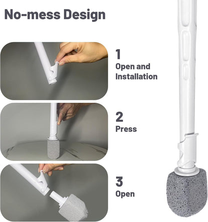 Upgrade Pumice Stone Toilet Bowl Cleaner for Hard Water Ring & Stains | Removes hard water rings, calcium buildup & rust stains from toilet bowls without scratching porcelain.