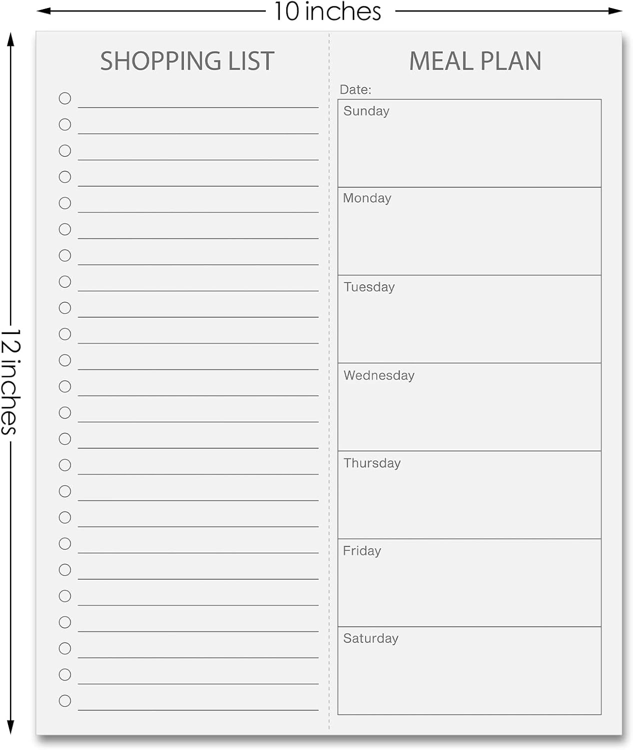 Gueevin 2 Pcs Magnetic Dry Erase Grocery List for Fridge 10" x 12" Magnet White Board Sheet with 8 Whiteboard Markers 2 Eraser Reusable for Refrigerator Kitchen Locker Cabinet Door(Gray Line)