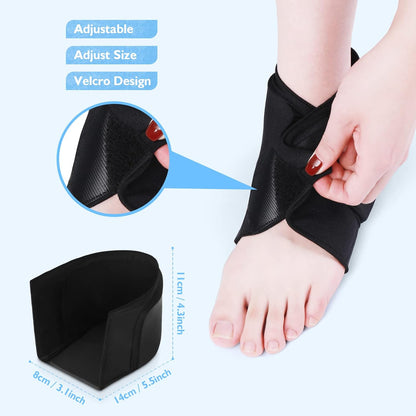 Heel Plantar Fasciitis ice Pack with 2-Layer Cooling Gel for 30-Min Cold Therapy, Ankle Foot Reusable Ice Pack Wrap for Achilles Tendonitis, Sprained Ankles, Swelling, Foot Pain Relief(1, PRO)