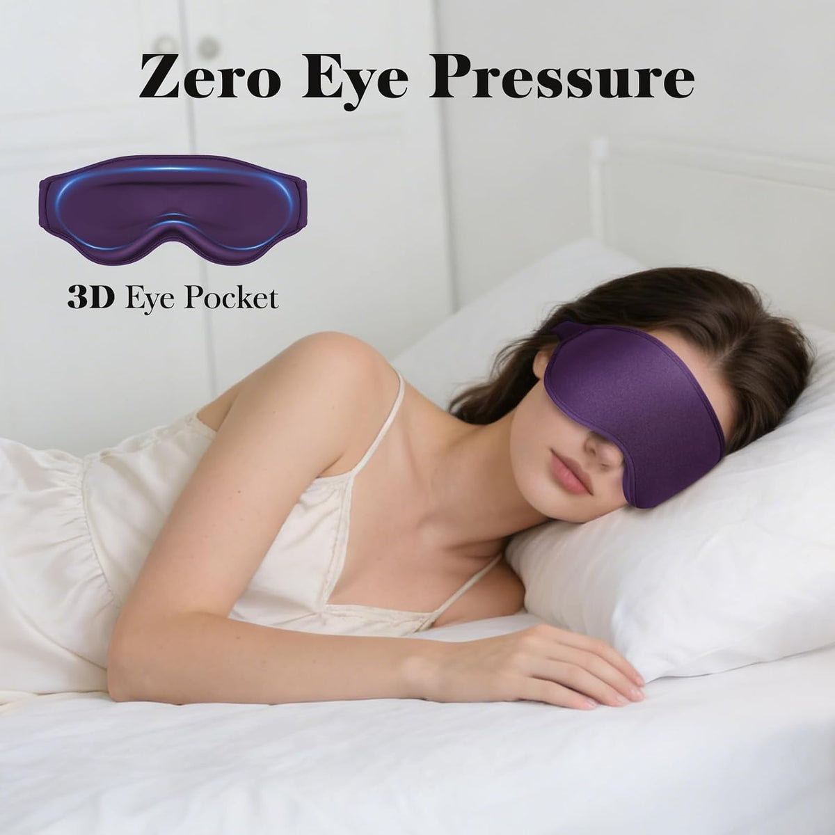 Fygrip 3D Eye Mask Sleep Mask for Men & Women, Black
