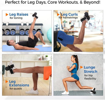Monkey Foot Dumbbell Attachment for Glute Kickback Women's Leg Exercise Workouts at Home Adjustable Ankle Gym Strap Foot Weights Lifting Attachments Equipment for Men Hamstring Curls