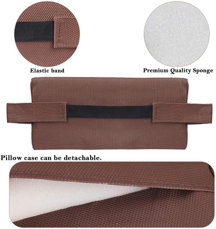 Chaise Lounge Neck Support Pillow with Adjustable Strap,Ergonomic Headrest Pillow Portable Bolster Cushion for Patio Backyard Beach Pool Garden Recliner (Black)